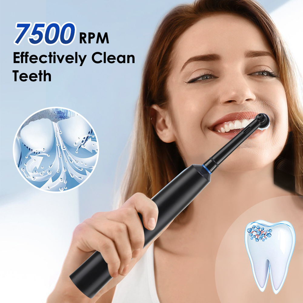 Adult household electric toothbrush 5-mode round head rotating brush head tooth cleaner intelligent soft bristles gum protector