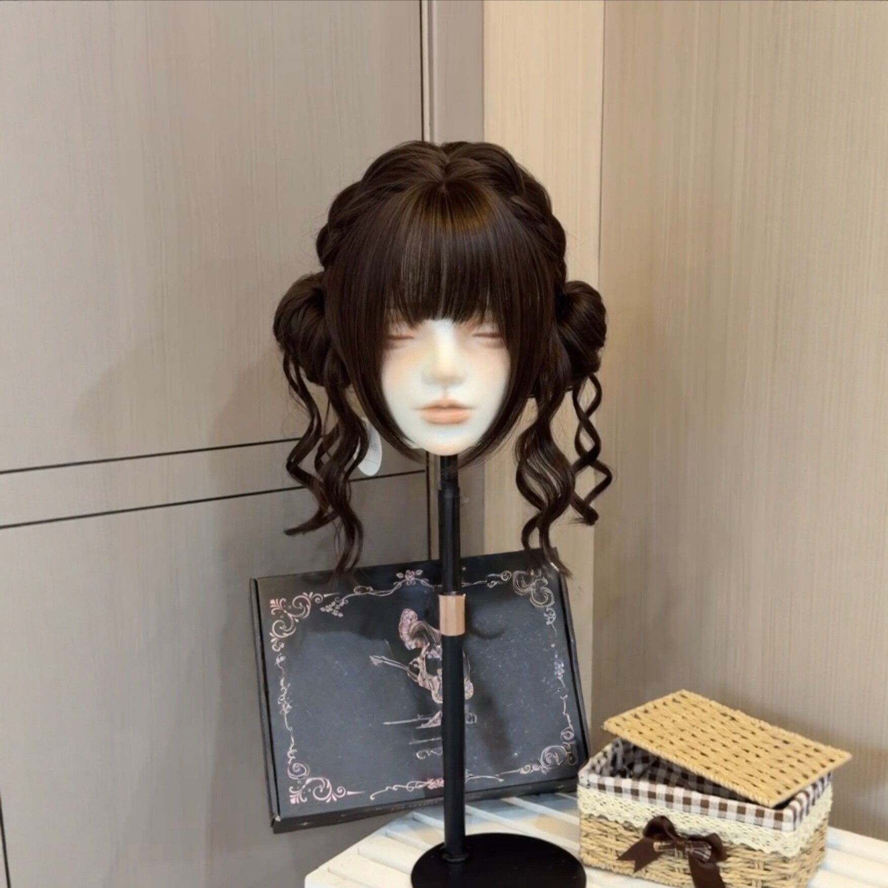 [True Love Is Coming 2.0] Kony Wig Double Ball Hair Braid Finished Style Internet Celebrity Complete Head Cover