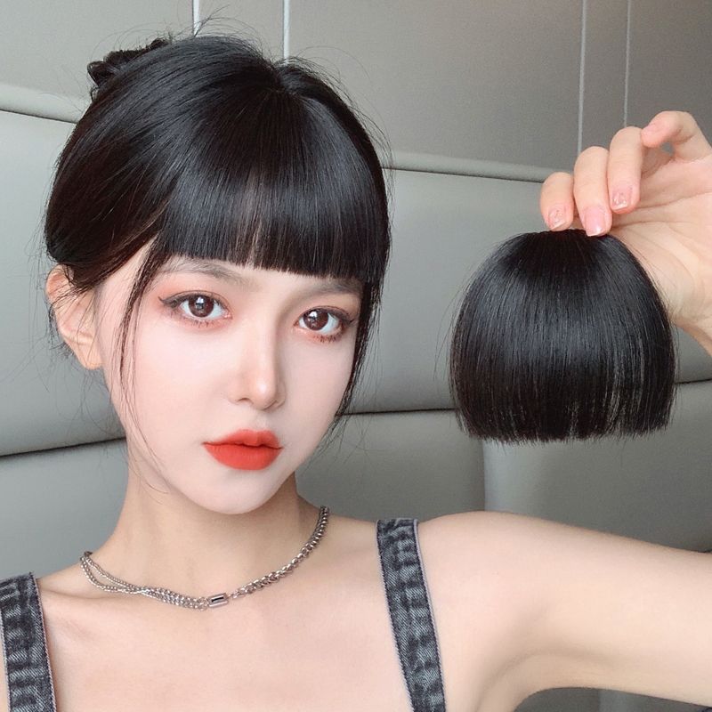 Kony wig real hair eyebrow bangs female summer fake bangs natural forehead bangs hair piece two-dimensional Qi Liu
