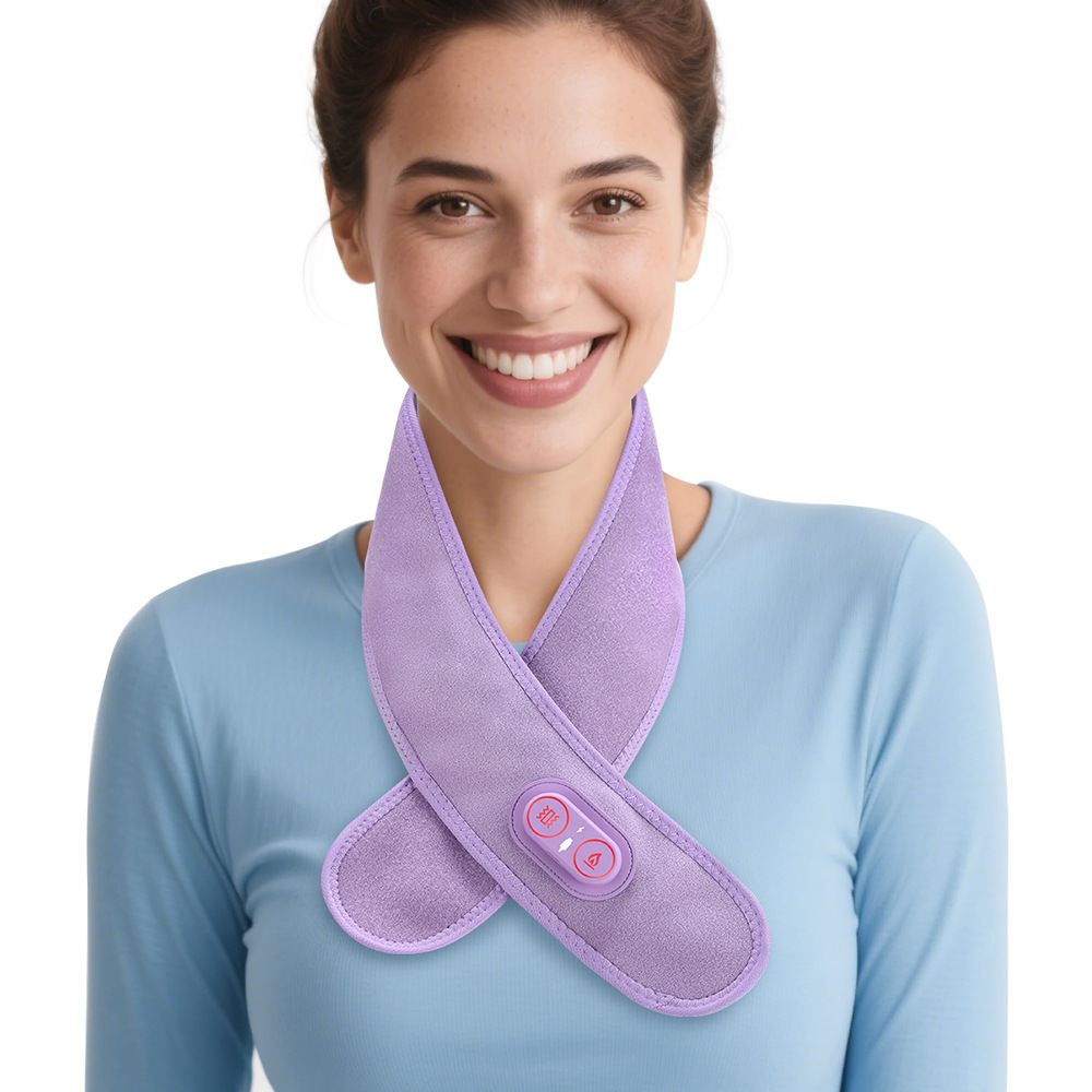 New purple 660nm neck red light heating strap 36 lamp beads cervical spine physiotherapy hot compress massage neck protection